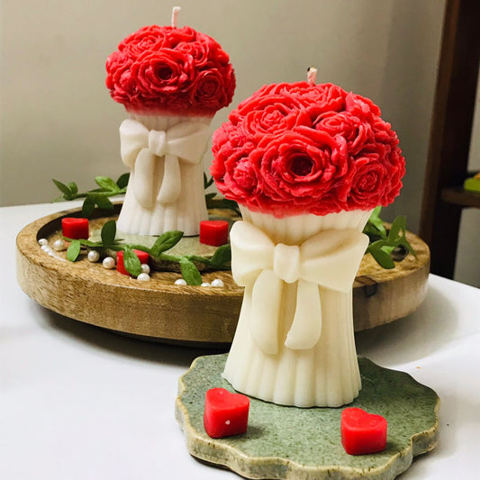 Bouquet Candle with a knot