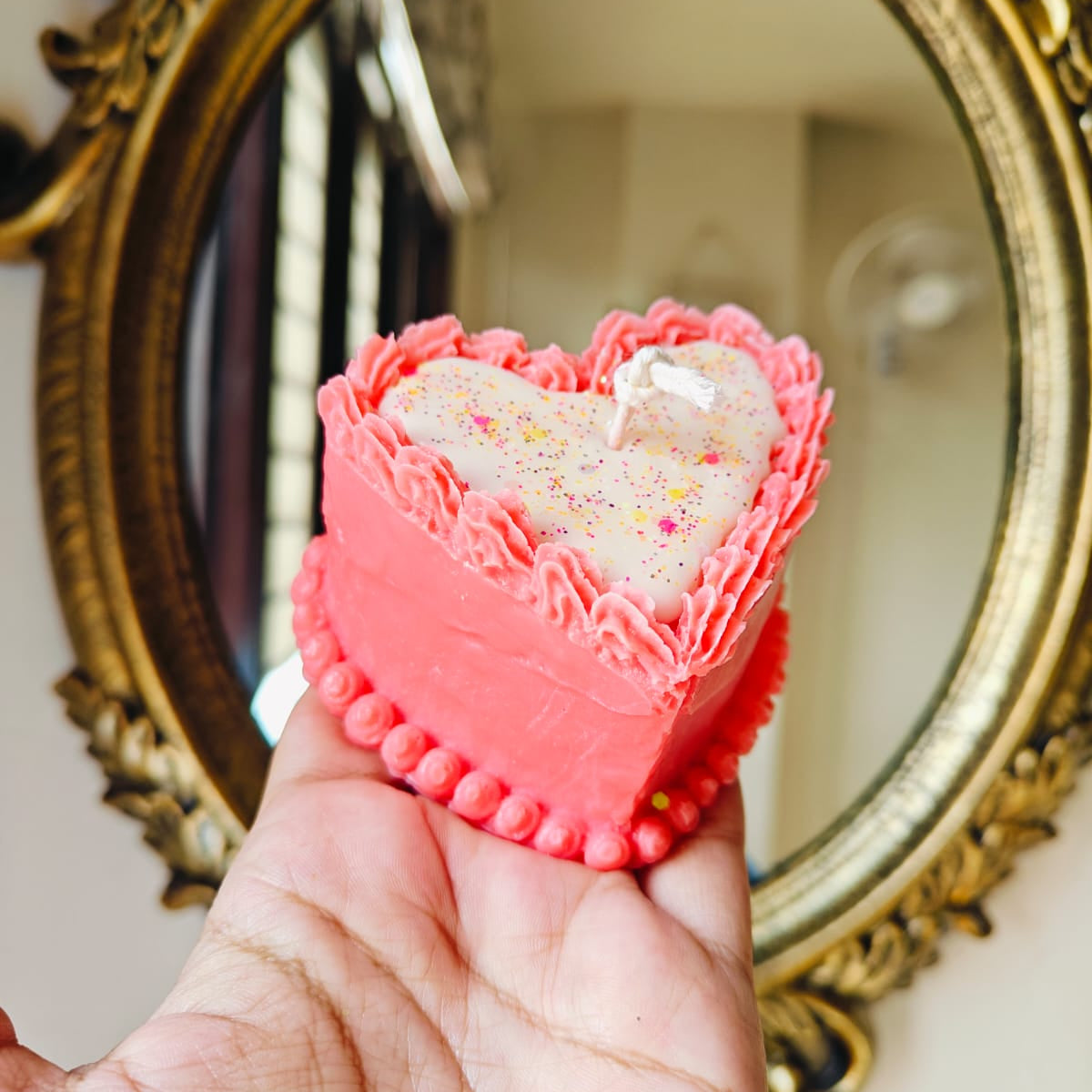 Heart Cake Candle