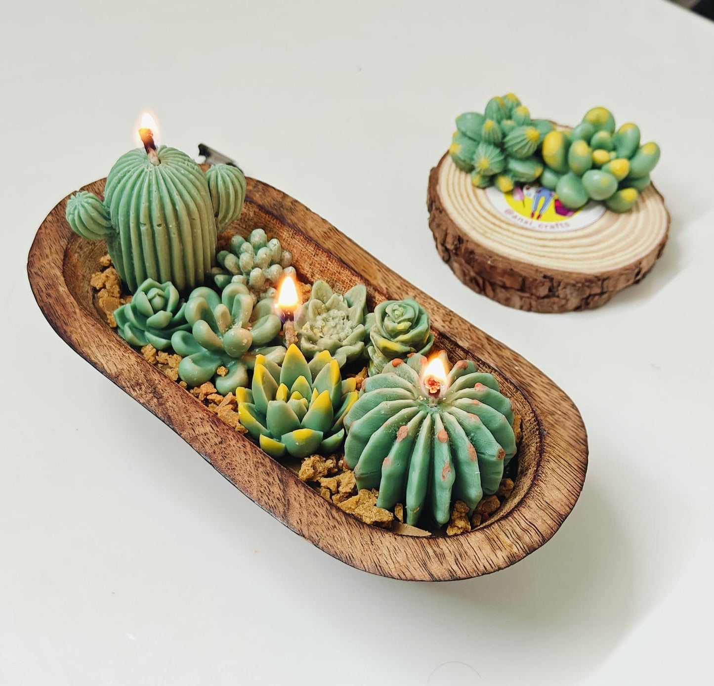 Mini Succulent Garden Candle Bowl
