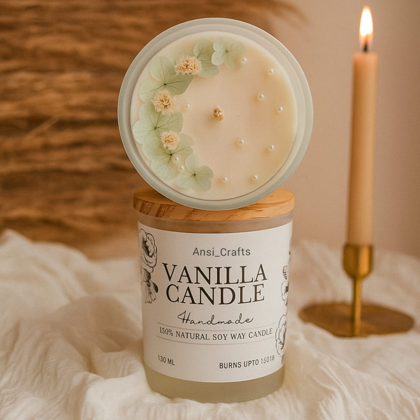 Vanilla Floral Soy Candle