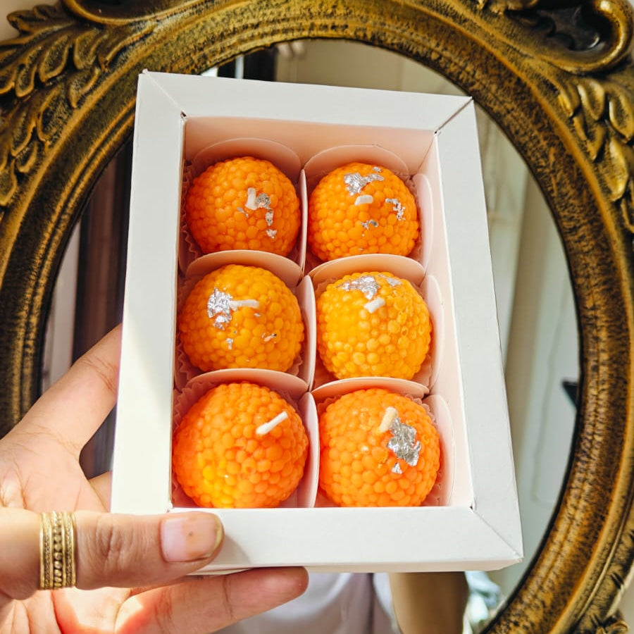 Motichoor laddu candle