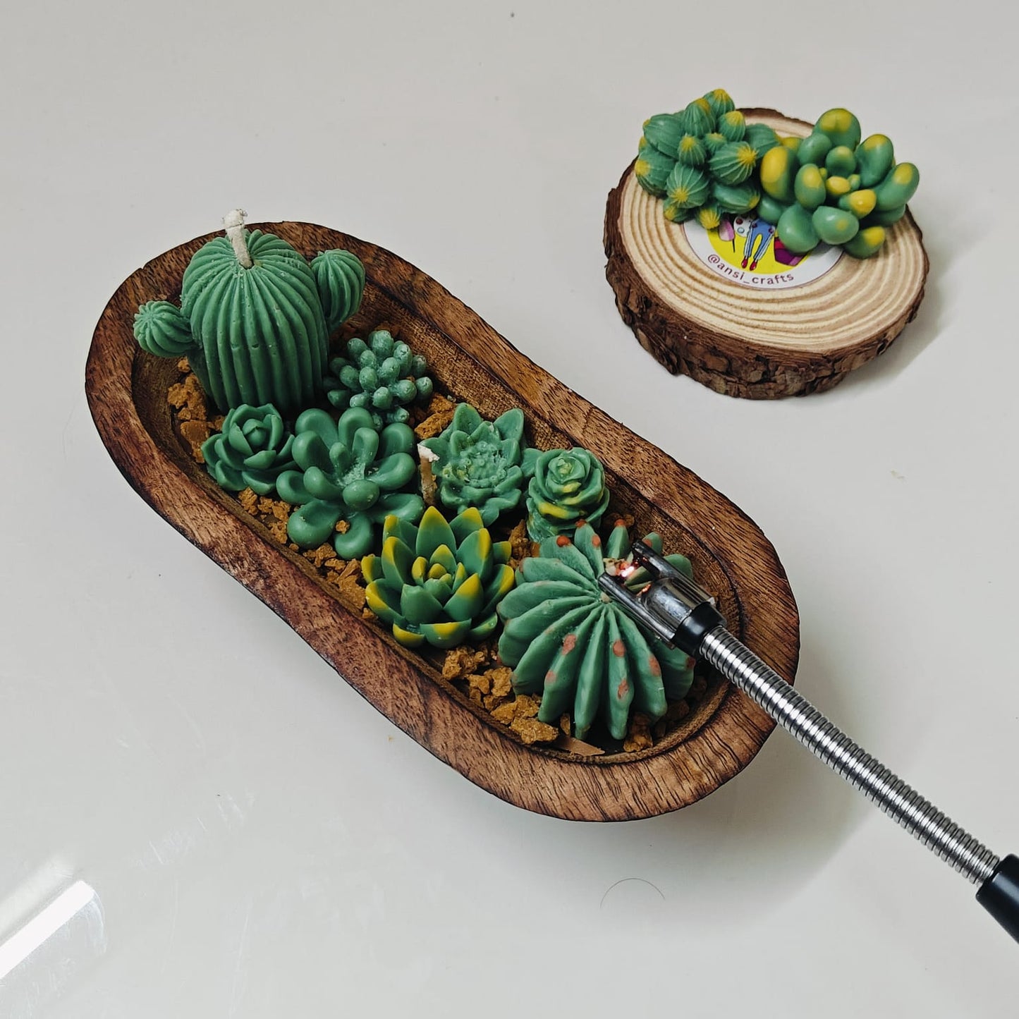 Mini Succulent Garden Candle Bowl