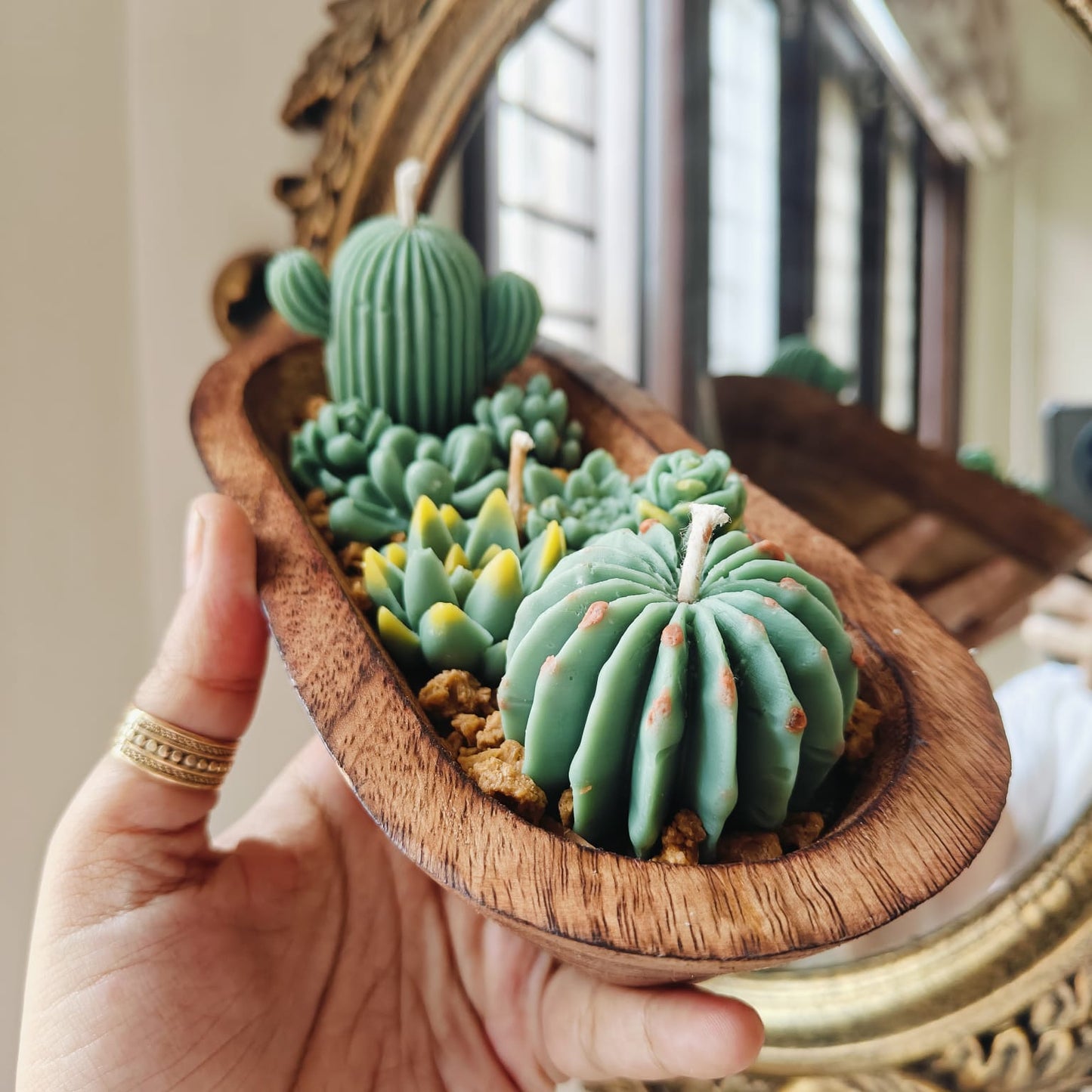 Mini Succulent Garden Candle Bowl