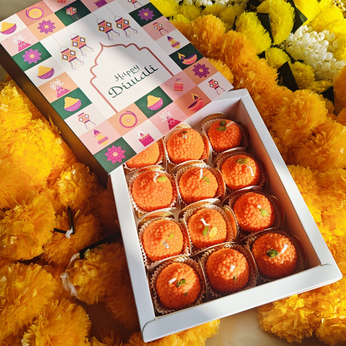 Motichoor laddu candle