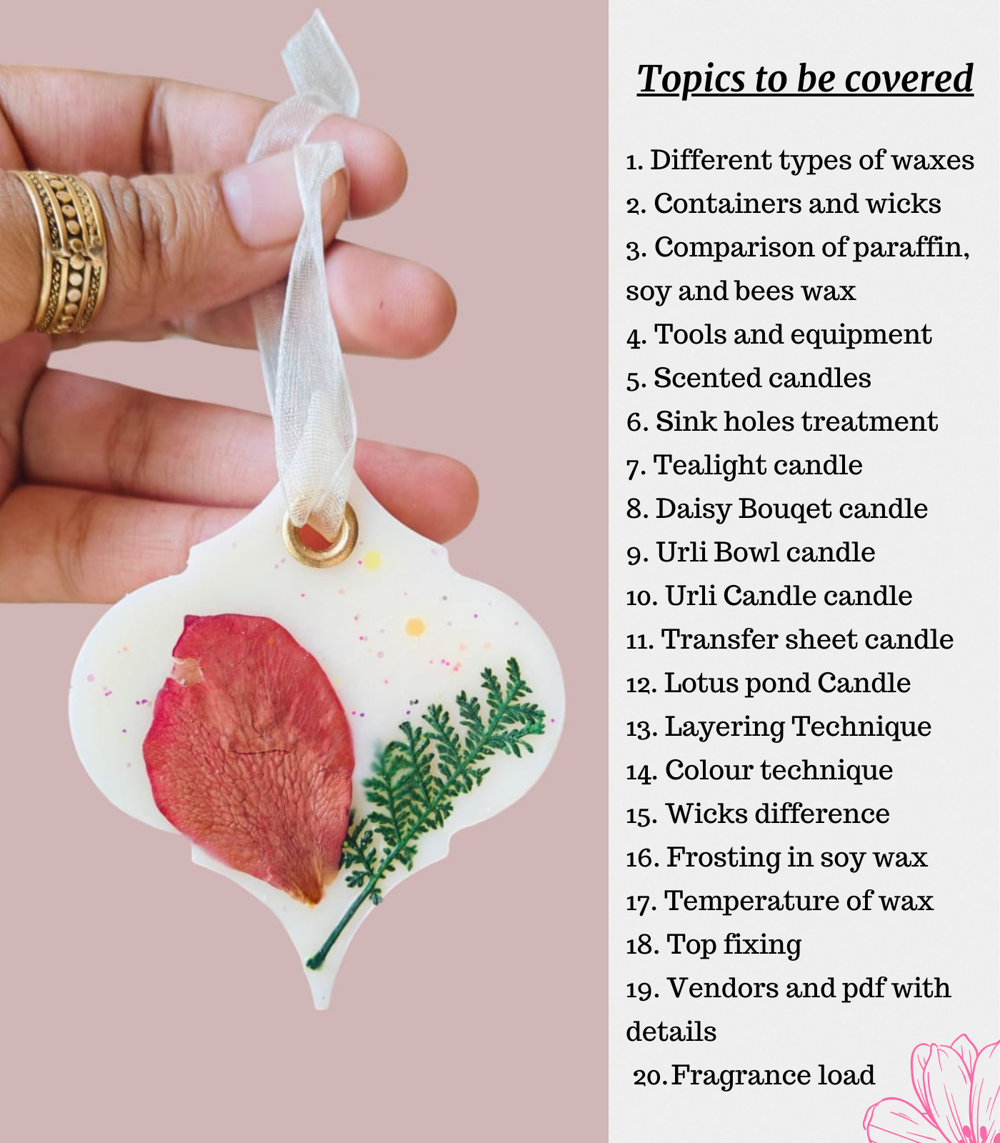 Spring Special Candle workshop