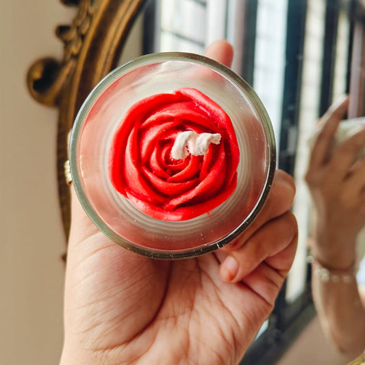 Blooming Rose candle