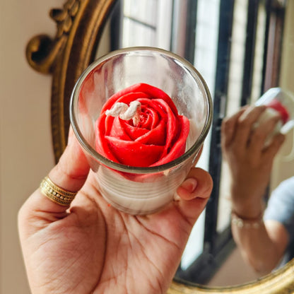 Blooming Rose candle